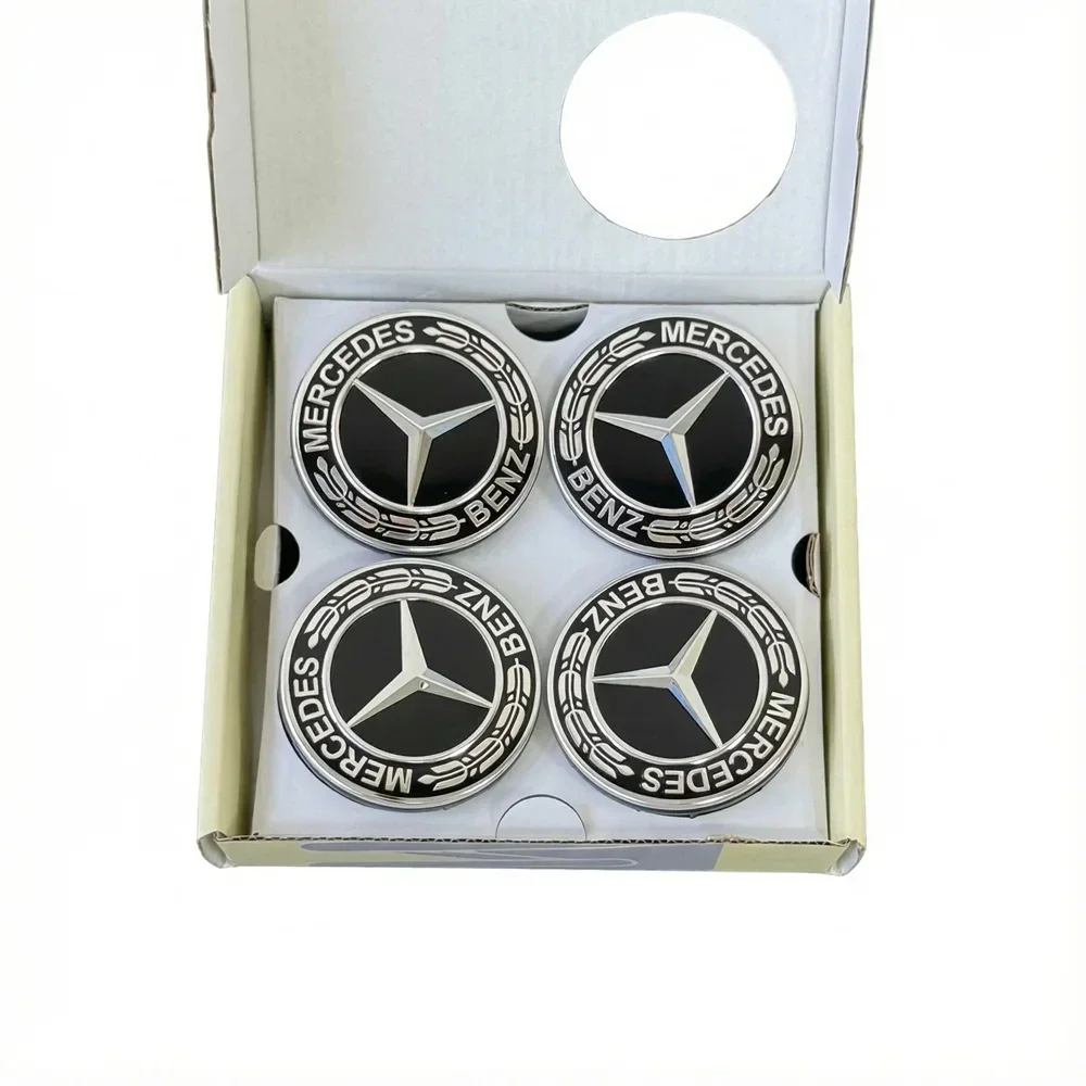 4PCS 75mm Floating Wheel Center Hub Caps Cover for Mercedes-Benz B/C/E/S Class a C200L GLC GLK CLA Car Accessories