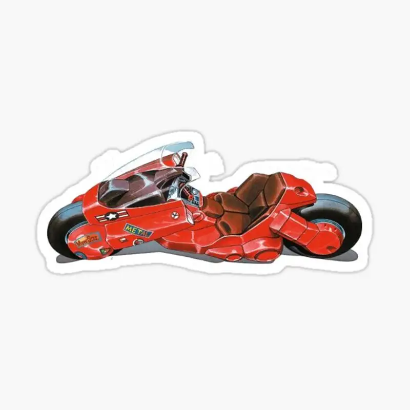 Kaneda & # 39; s Bike Sticker for Laptop Decor Bedroom Car Cute Cartoon Art Fashionable Public Suitcase