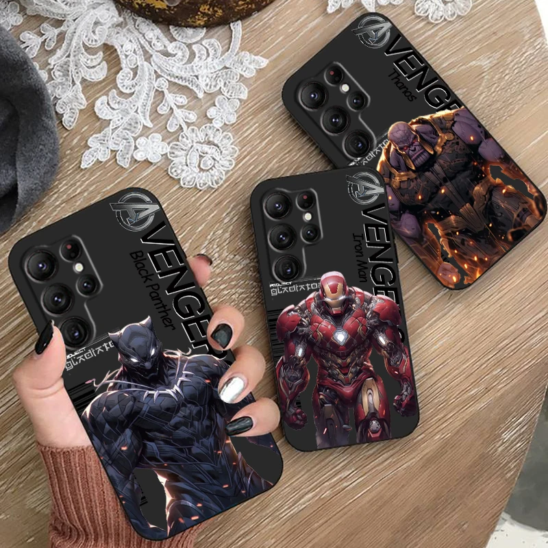 

Marvel Hero Spider Man Hulk For Samsung Galaxy S24 S23 S22 S21 S20 FE S10 S10E Plus Ultra Pro Lite 5G Black Cover Phone Case