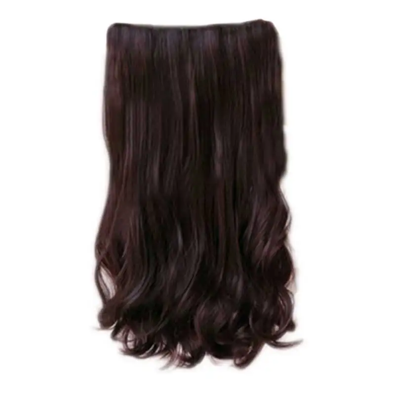 5 Clips In 60cm Women Ladies Long Wig 5 Clips In 60cm Hair Extensions Long Curly Wig For Women