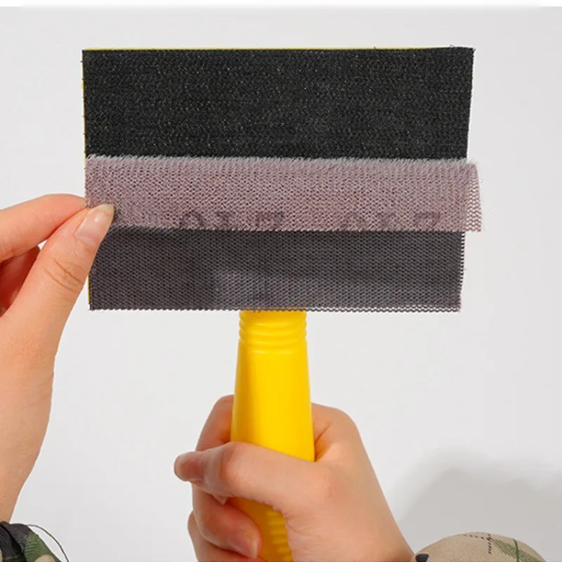 Self Adhesive Sandpaper Holder Durable Handheld Polishing Sander Clip for Woodworking Wall Surface Flocked Strip Abrasive Tools image 4
