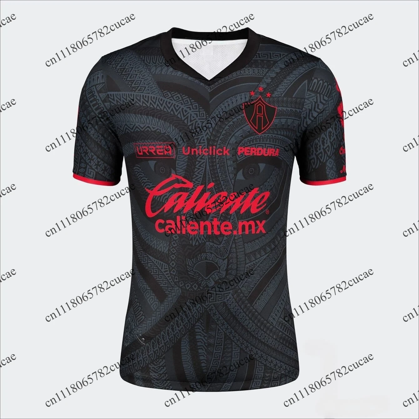22-23 Atlas Aztec Special Edition Soccer Jersey Kid Mexico Cultural Theme Football Shirt Print Short Sleeve Sport T‑Shirt