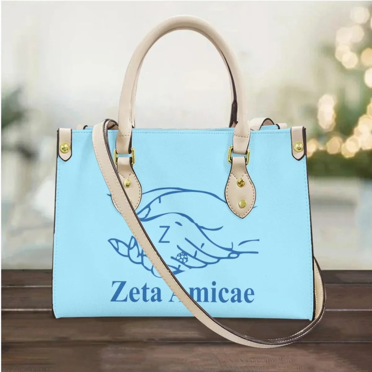 

Zeta Amicae Amicae Luxury Designer Large Capacity Handbag Elegant Fraternity Shoulder Clutch Vintage PU Leather Small Tote Bags
