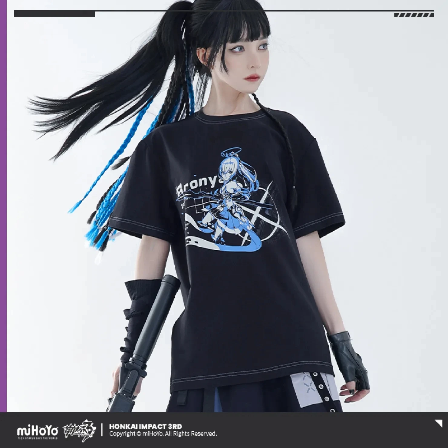 

Honkai Impact 3rd Cosplay Herrscher Lines Impressions Theme T-shirt Kiana Mei Bronya Cotton Short Sleeve Top Summer Lovers Gift