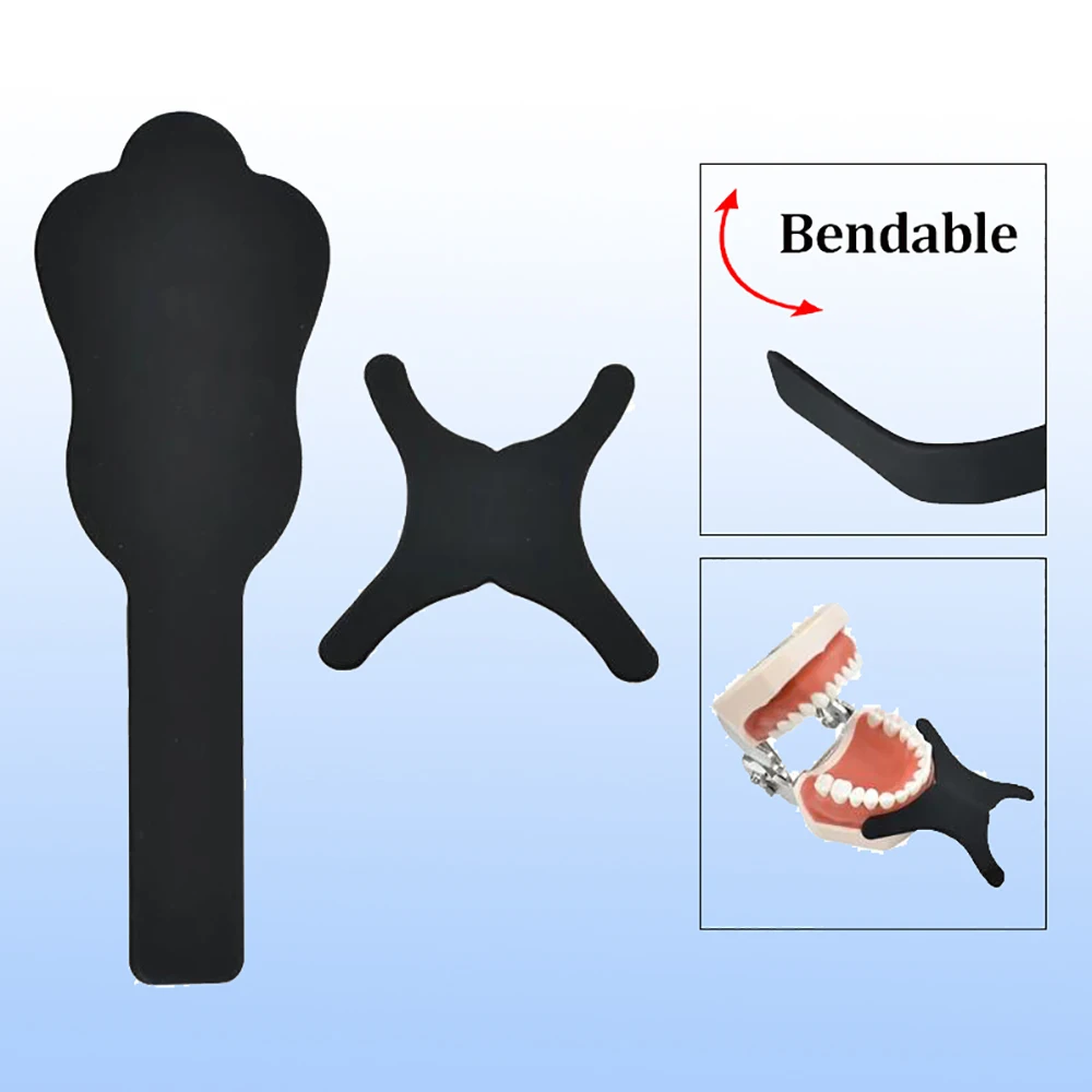 Silicone Dental Orthodontic Black Background Oral Cheek Plate Flexible Stainless Photo Image Contrast Board Dentist Tools