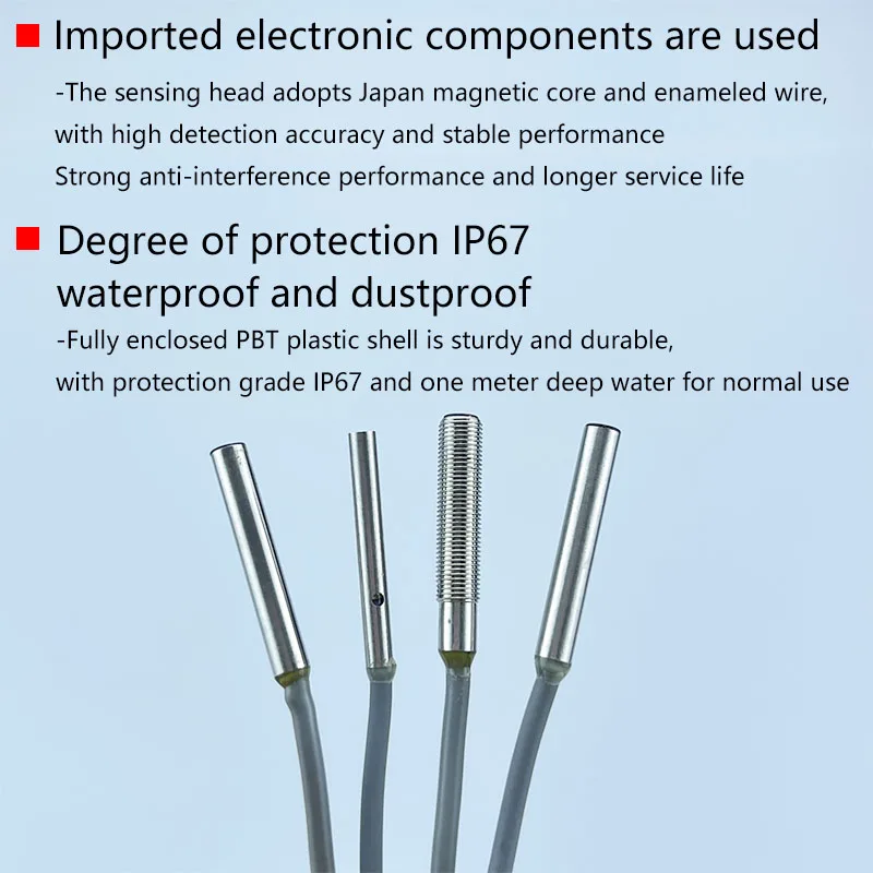 PARMA sensor M3/M4/M5/M6 Micro Proximity Switch, Three-wire NPN, Normally Open 12V24V PNP Sensor, Sensing Metal