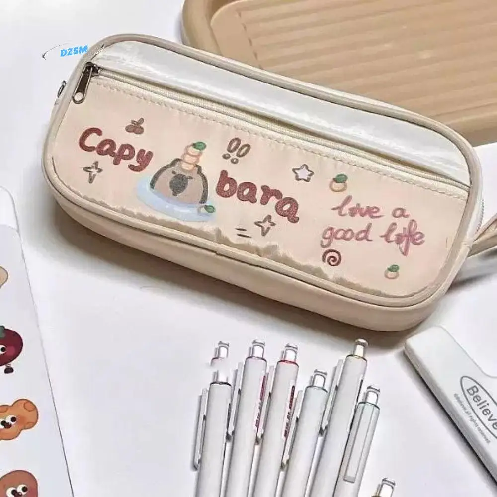 

Large-capacity Music Cat Pencil Case Multifunctional Capybala Cartoon Cat Pen Bag Animal Zipper Zipper Pencil Bag