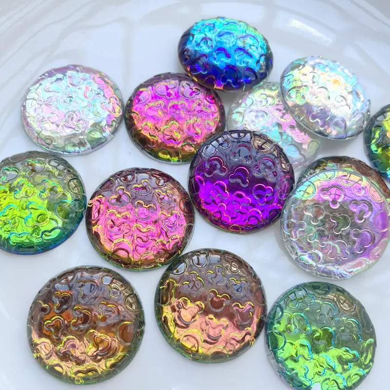 Super bright 35mm round rhinestone diy jewelry production decoration gem handicraft decal aboriginal decoration 10pcs/lot