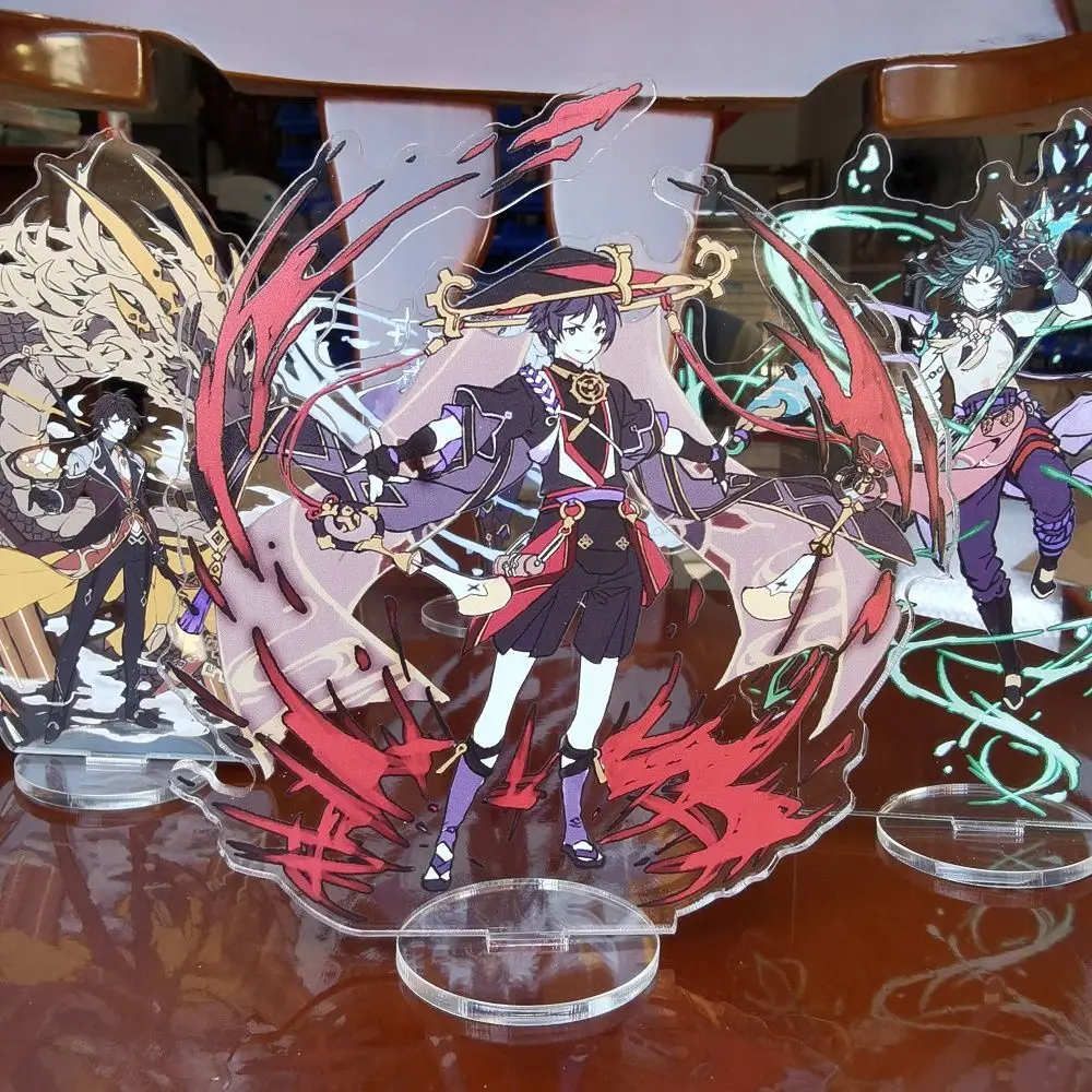 Genshin Impact characters, Zhongli Xiao, Walnut Skirmisher, Wendy, Ganyu, Leize, fan, peripheral figures, COSPLAY, stand cos