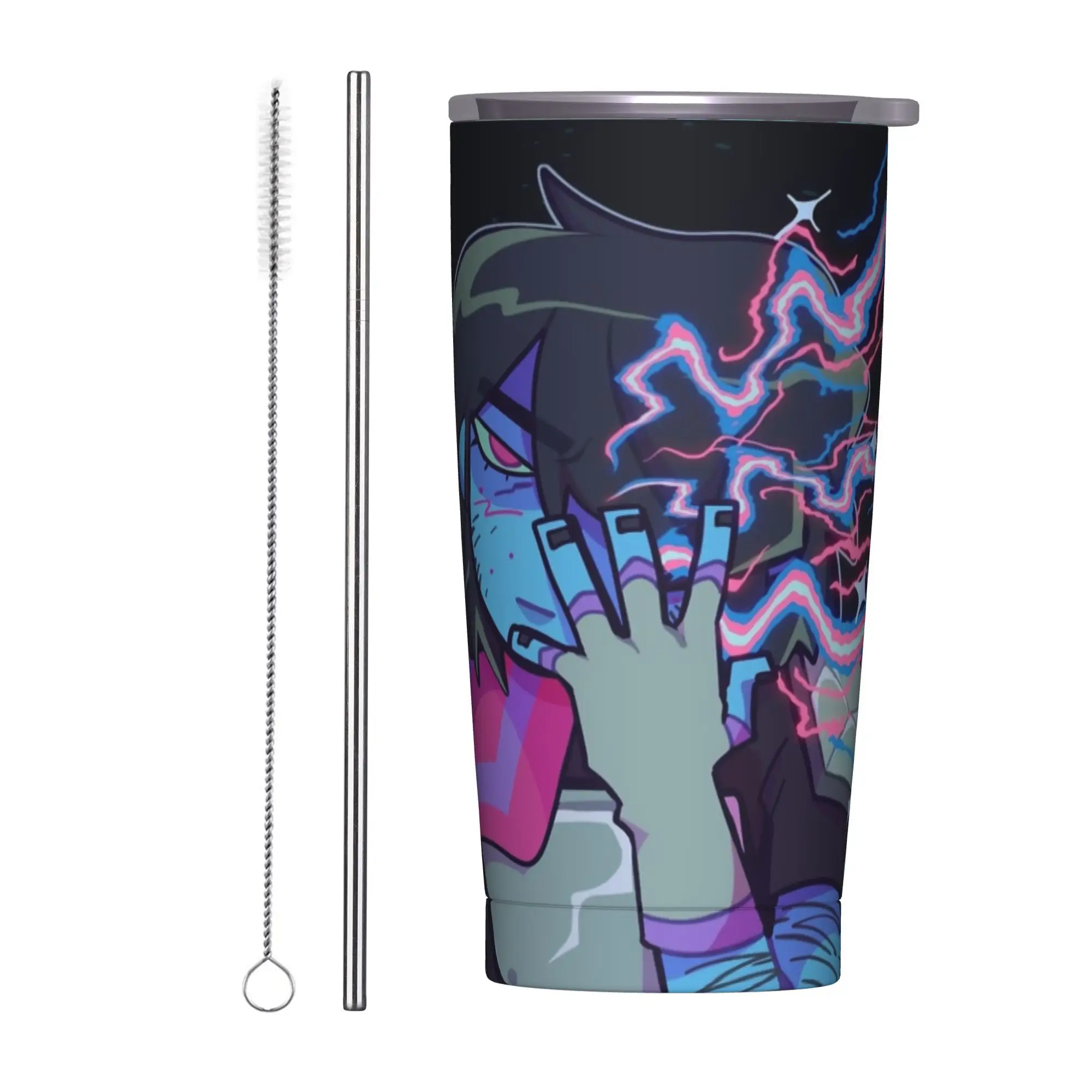

Deltarune trans lightning Tumbler Vacuum Insulated Coffee Cups Vacuum Flask Office Home Mugs Water Bottle, 20oz