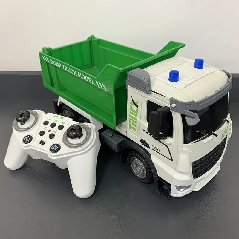 Remote Control Alloy Garbage Truck Transportation Sanitation Vehicle Electric Wireless Recycling Engineering Vehicle Rc Kids Toy