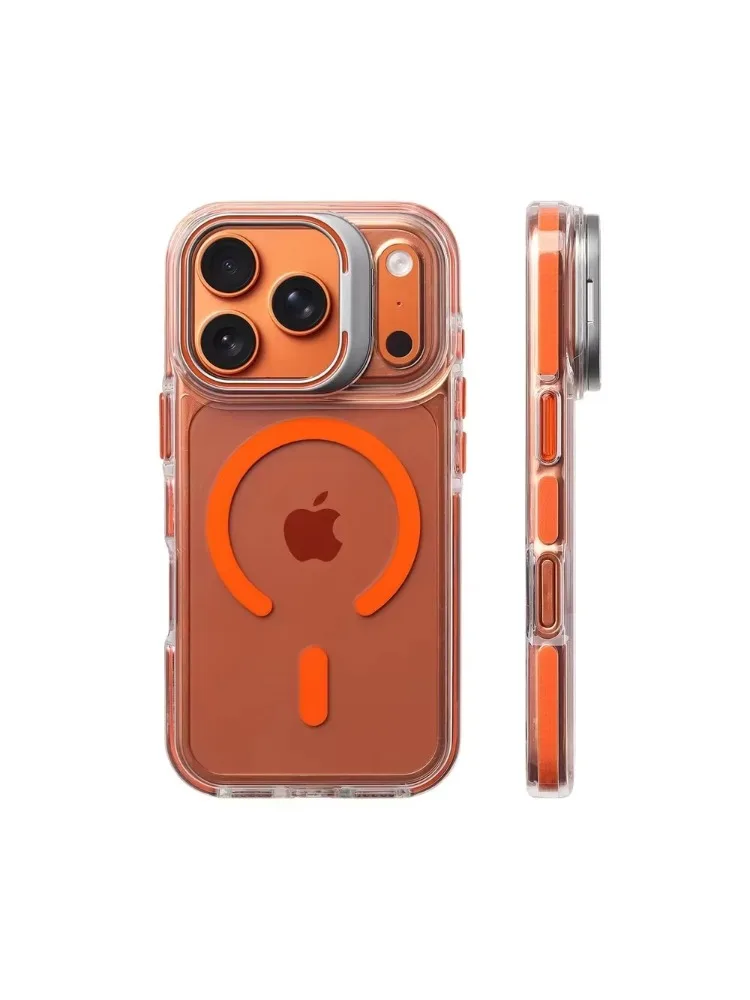 Przezroczyste etui z magnetycznym uchwytem i podstawką do iPhone 18, 17 Pro Max, 17 Air, 16, 15, 14, 13, 12 – odporne na wstrząsy, z ochroną aparatu. — zdjęcie produktu 7