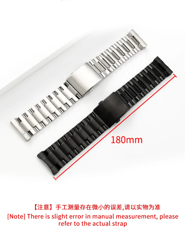 Men\'s Waterproof Double Press Buckle Watch Strap for DIESEL Dz4318 4323 4283 4309 Solid Stainless Steel Black 26mm Watchband