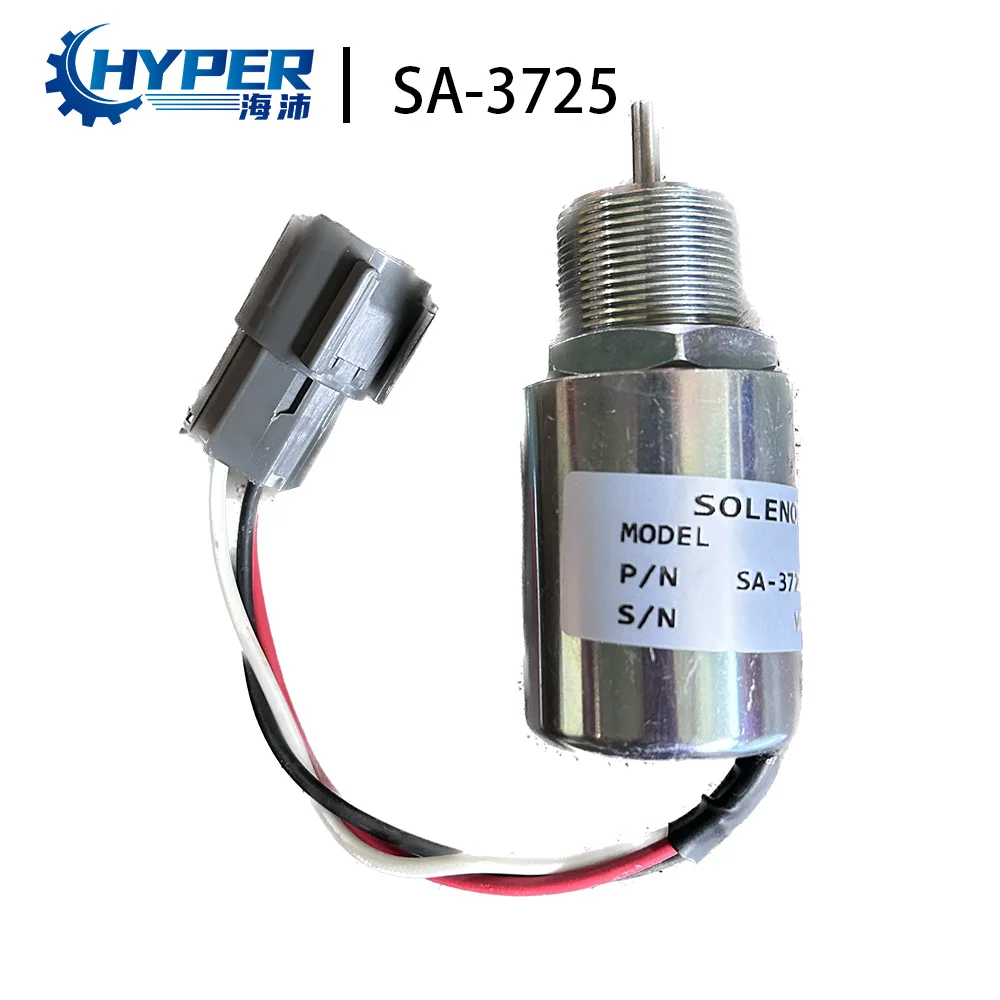 12V Diesel Engine Stop Solenoid 1751ES PJ7415 30A87-10044 30A87-20404 SA-3725 SA-3725-12 for Excavator Generator Spare parts