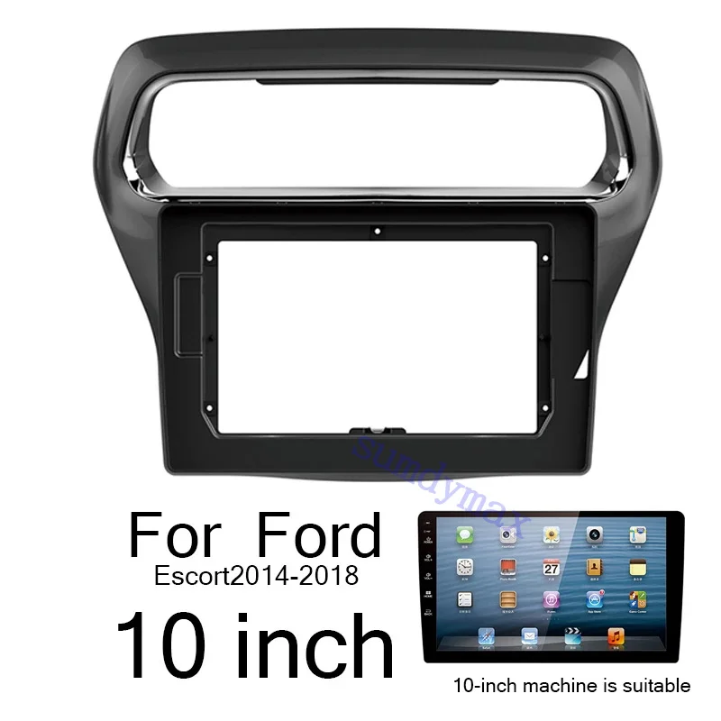 Fascia de Radio de coche de 2 Din para Ford Escort 2014-2018, kit de tablero estéreo de radio de coche android, ajuste de instalación, molduras de marco de Facia