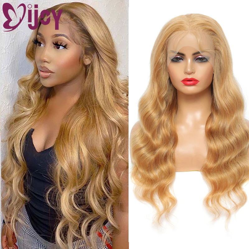 

Body Wave 13x4 Lace Frontal Human Hair Wig Honey Blonde Brazilian Hair Lace Closure Wigs For Women Remy Hair Lace Front Wig IJOY