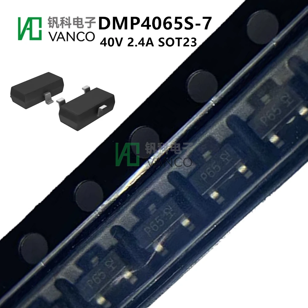 50pcs Kit DMP4065S-7 DMP4065S 4065 MOSFET P-CH 40V 2.4A SOT23 In Sctock