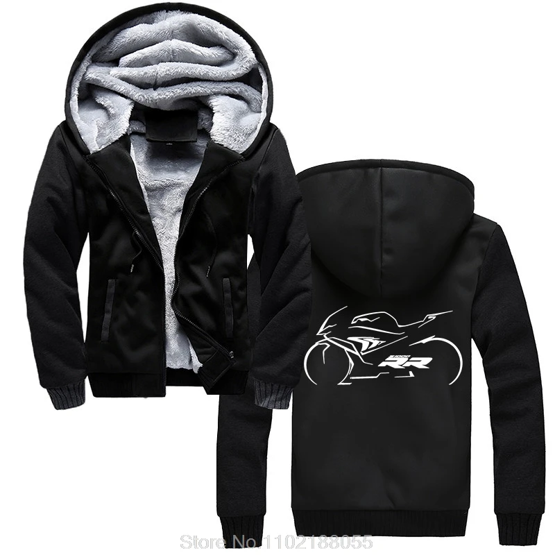 Winter Hoodie S 1000 RR Motorcycle fashion Motor Unisex Tops Cotton Hoody coats High Street Streetwear Graphic Men zip up jacket