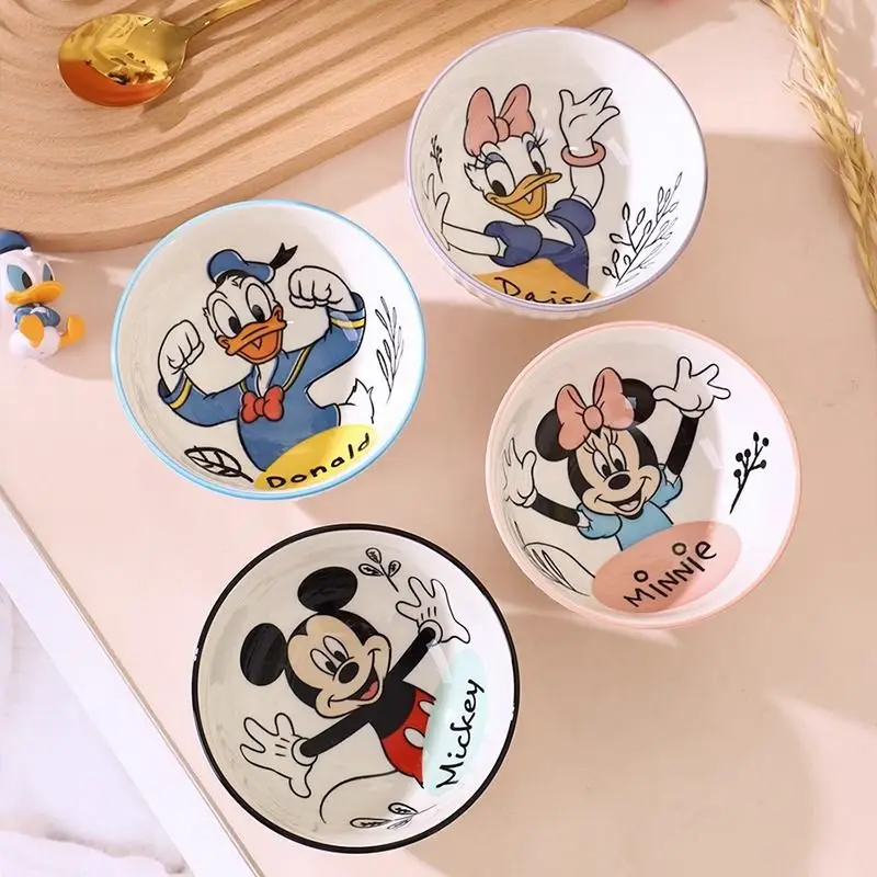 Cute Mickey Minnie Ceramic Bowl Gift Box Cartoon Interesting Creativity Household Tableware Friend Birthday Gift Party Favors