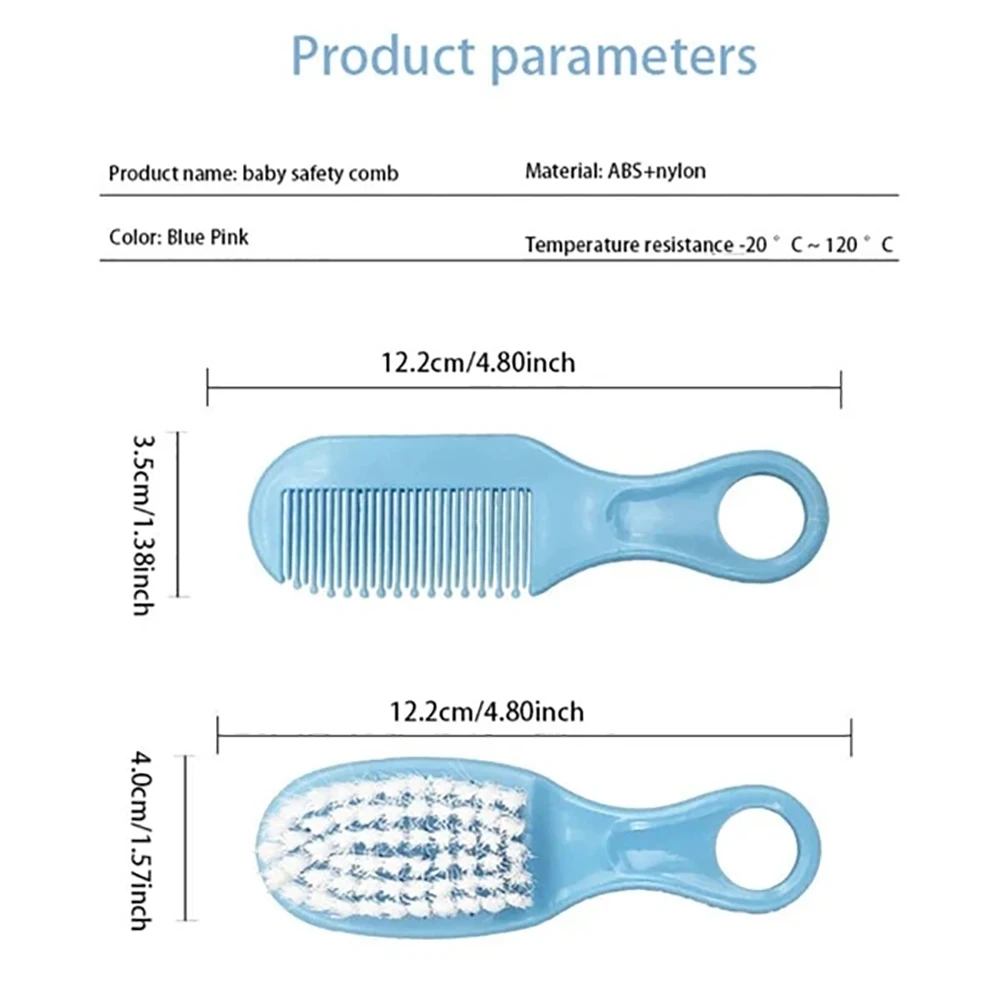 2 teile/satz Baby Haar bürste Kamm tragbare Neugeborene Kleinkinder weiche Haar bürste Kopf Massage gerät Set Baby Kinder Haarpflege liefert