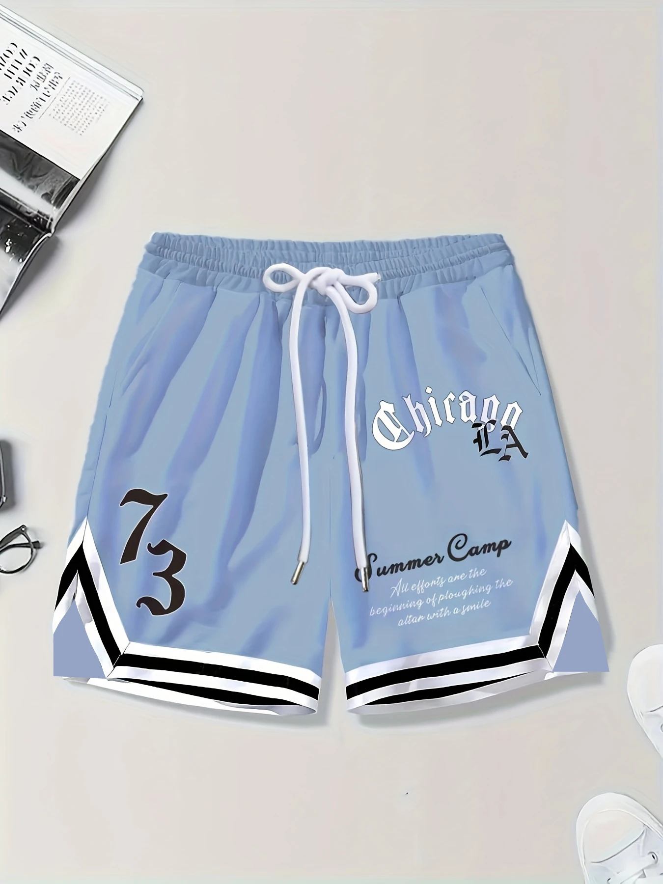 New Summer Men Shorts 3D Printed Basketball Shorts Casual Sports Outdoor Shorts Quick Drying Letter Print Short Pants Moto