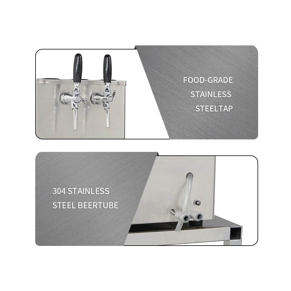 Desktop Draft Beer Cooler With Double or One Tap Beer Tap Dispenser Beer Cooler Machine Dispenser