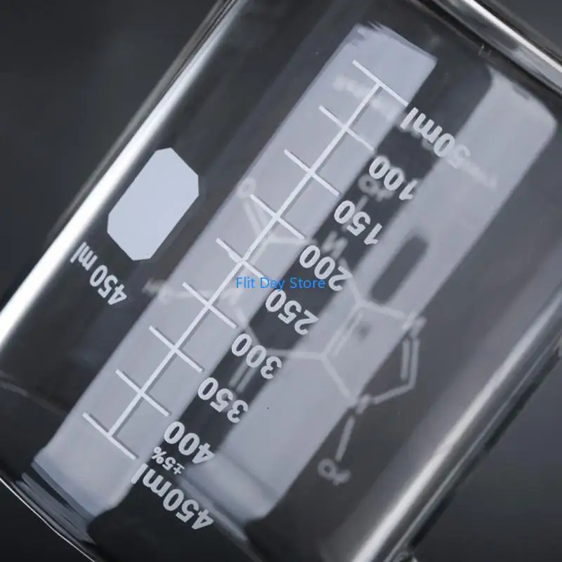 F92C Tumbler Science of Coffee Glass Easy to Read Metric Measurements for Home Office