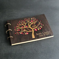 Personalized Wedding Book Engraved Wedding Guestbook Signature Book For Guests Custom Wedding GuestBook Rustic Wedding Album