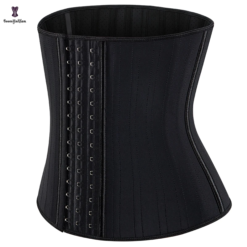 Plus Size Waisttrainer Belt Ann Chery Fajas Colombianas Girdle 25 Spiral Steel Boned Latex Corset Woman With 3 Hook