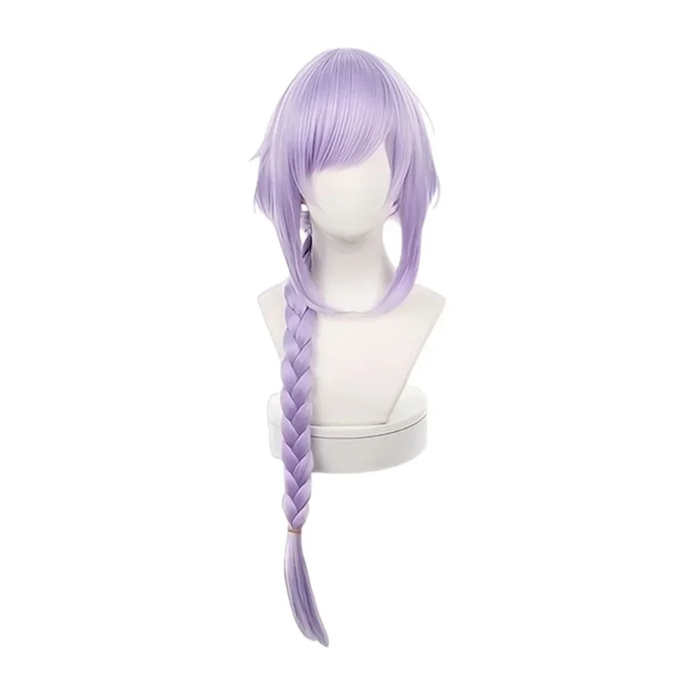 

Qiqi Cosplay Wigs Light Purple Genshin Impact Anime Role Play Heat Resistant Synthetic Hair Props