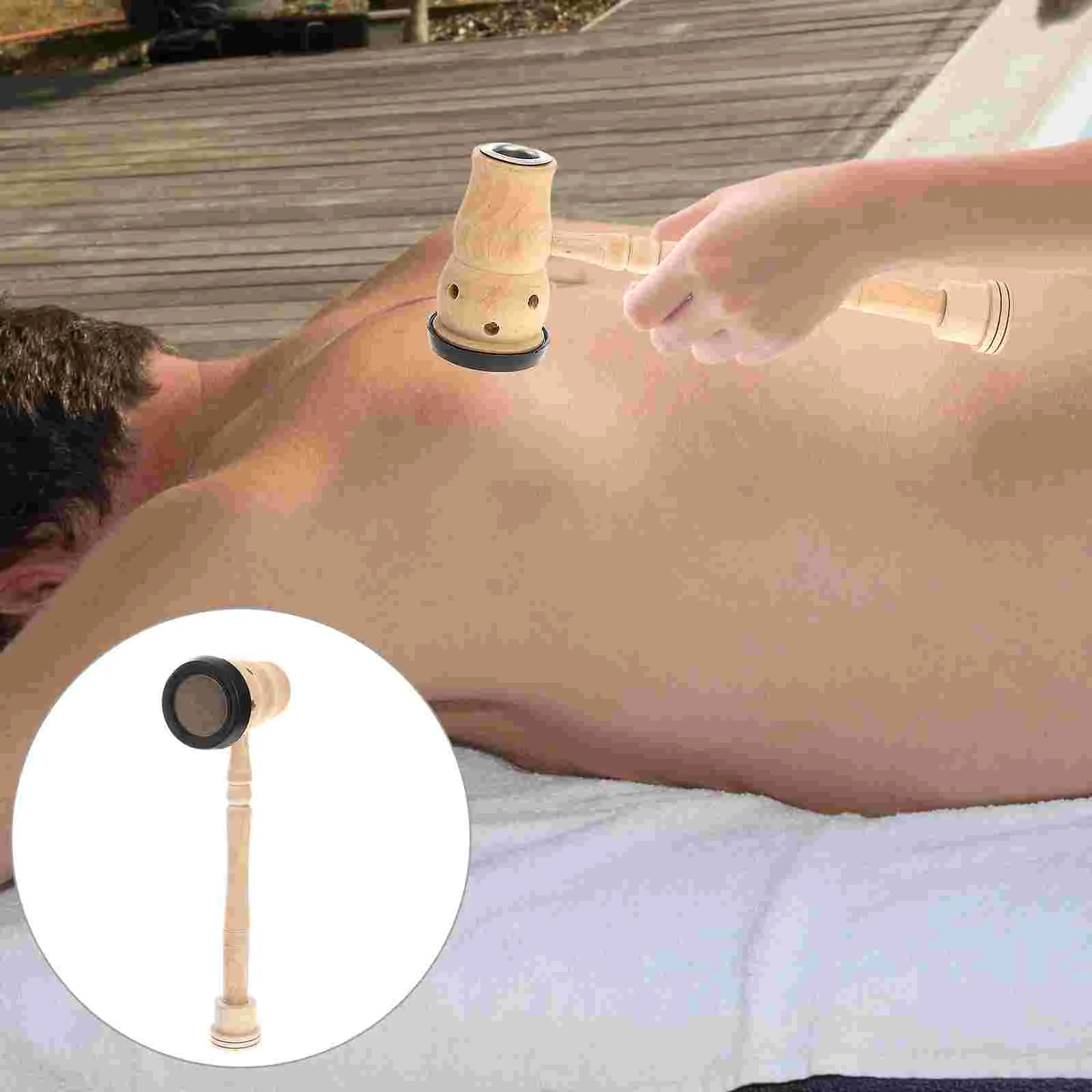 Moxa Stick Burner ผู้ถือ, มินิไม้ Moxa กล่องแบบพกพา Healing สําหรับ Moxa Moxibustion One Hole Moxa Stick