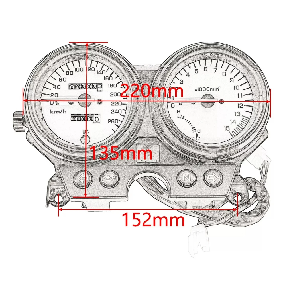 Motorcycle Tachometer Speedometer Speedo Meter Gauge For HONDA CB600 Hornet 600 1996 1997 1998 1999 2000 2001 2002 Street Bike