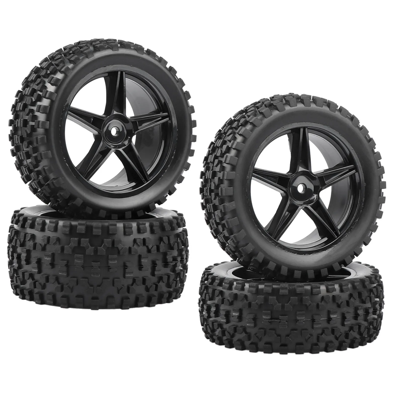 1/10 RC Buggy Tires 12mm Hex Pre-Glued 88mm Front 31.5mm Rear 40mm 2+2 Wheel Set for HSP Redcat Himoto Exceed