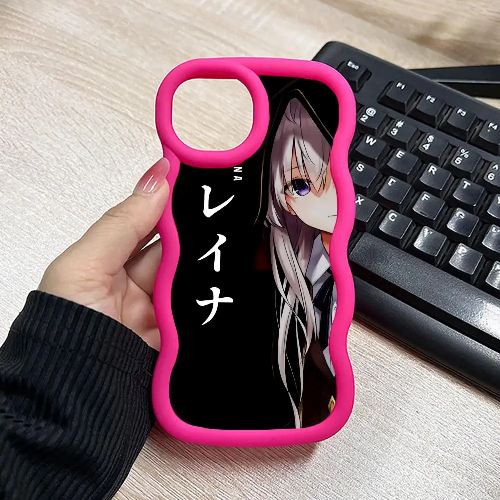 

Чехол для телефона Wandering Witch Elaina для iPhone 17 16 15 14 13 12 11 Air Pro Max Plus с волнистым краем, из ТПУ, цветной, роскошный чехол