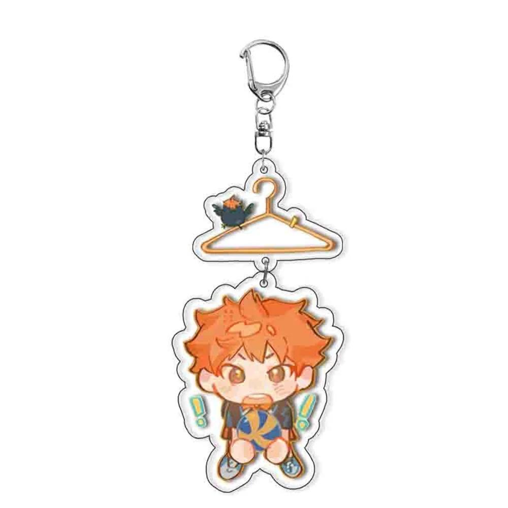 Japanese Anime Haikyu Volleyball Youth Cute Acrylic Keychain kageyama tobio Hinata Shoyo Kozume Kenma Fans Gifts Collection