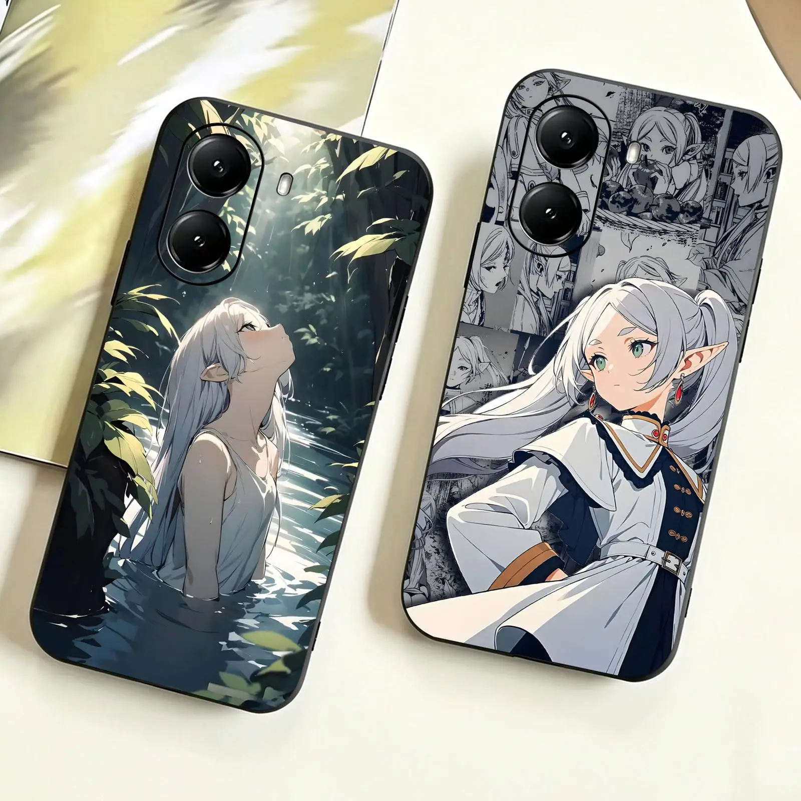 Coque de téléphone Frieren Beyond Journey's End pour Xiaomi POCO M8 M7 M6 X8 X7 X6 F9 F8 F7 F6 Pro, ultra souple, noire, antichoc