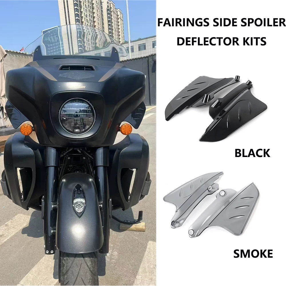 

For Indian Roadmaster Dark Horse / Limited 2019-2024 New Motorcycle Black / Smoke gray Fairings Side Spoiler Deflector Kits