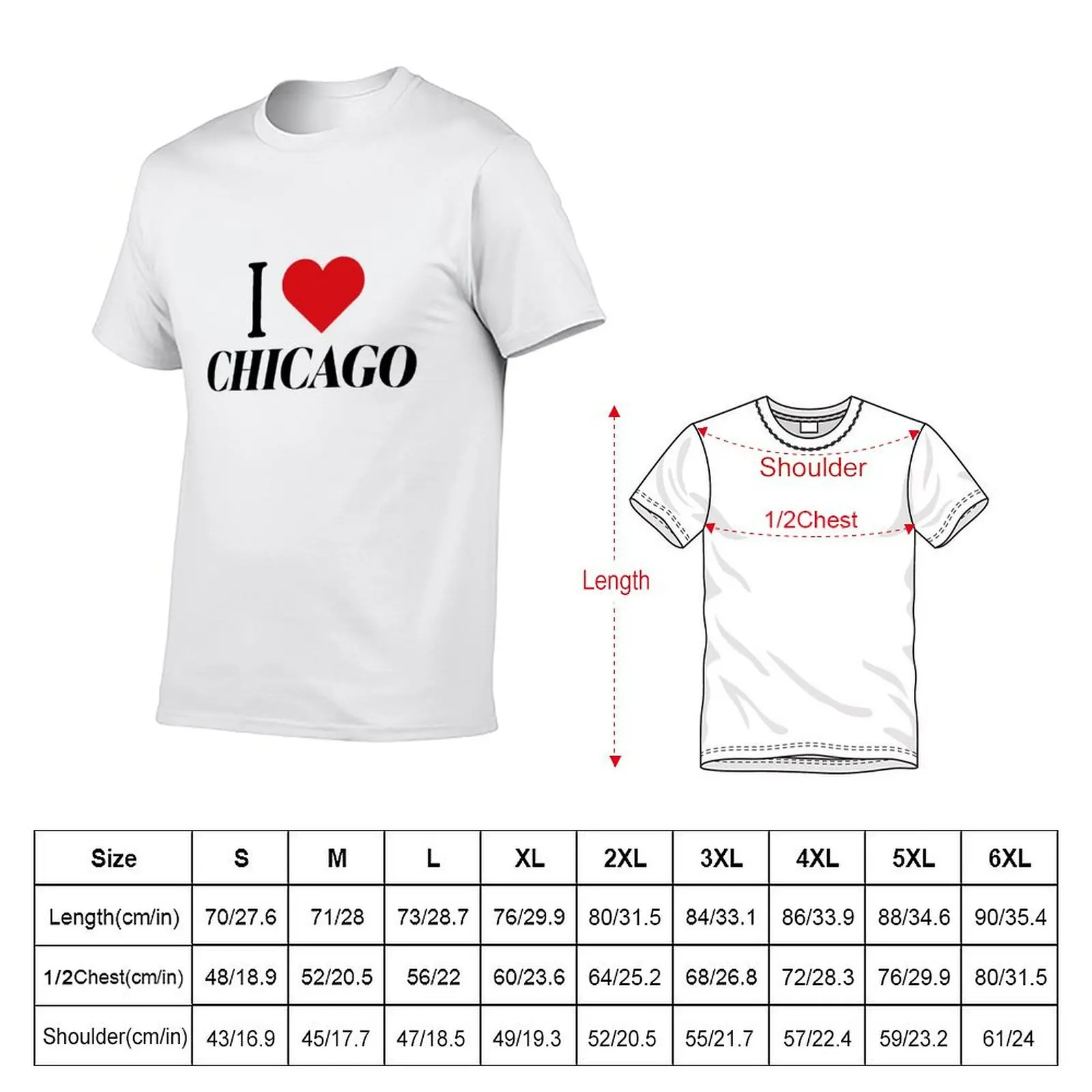 shirt T-Shirt t man brand T-Shirt I man t cotton high luxury graphic love quality shirts funny t Chicago shirts
