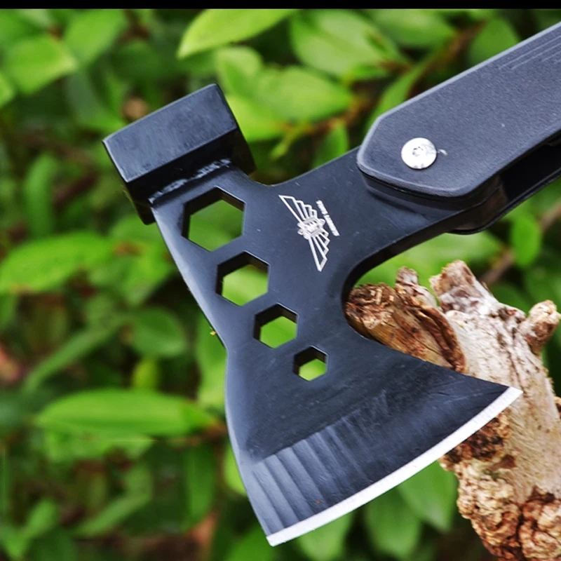 Outdoor Portable EDC Multifunctional Camping Axe Hammer Folding Combination Tool