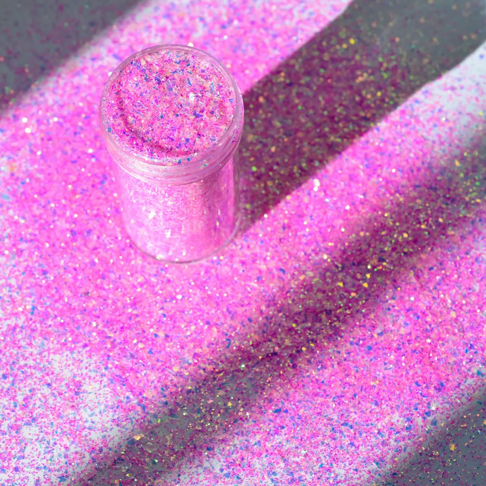 1 Bottle Iridescent Bulk Glitter Nail Flake Sequins Laser Holographic Irregular Paillette Powder Gel Polish Nail Art Decorations