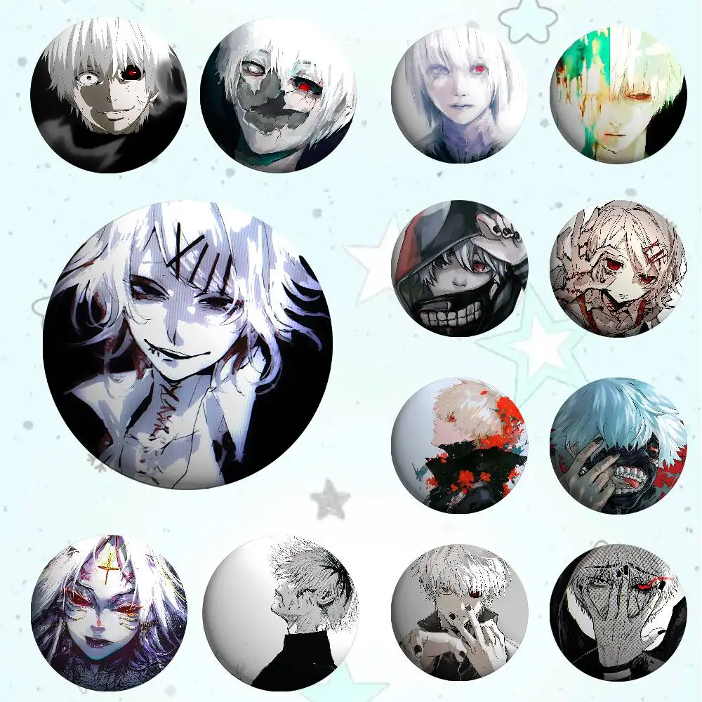 T-Tokyo Ghoul Badges Tinplate Soft Button Pin Brooch Metal Badge Custom Jewelry Accessories Hat Bag Lapel
