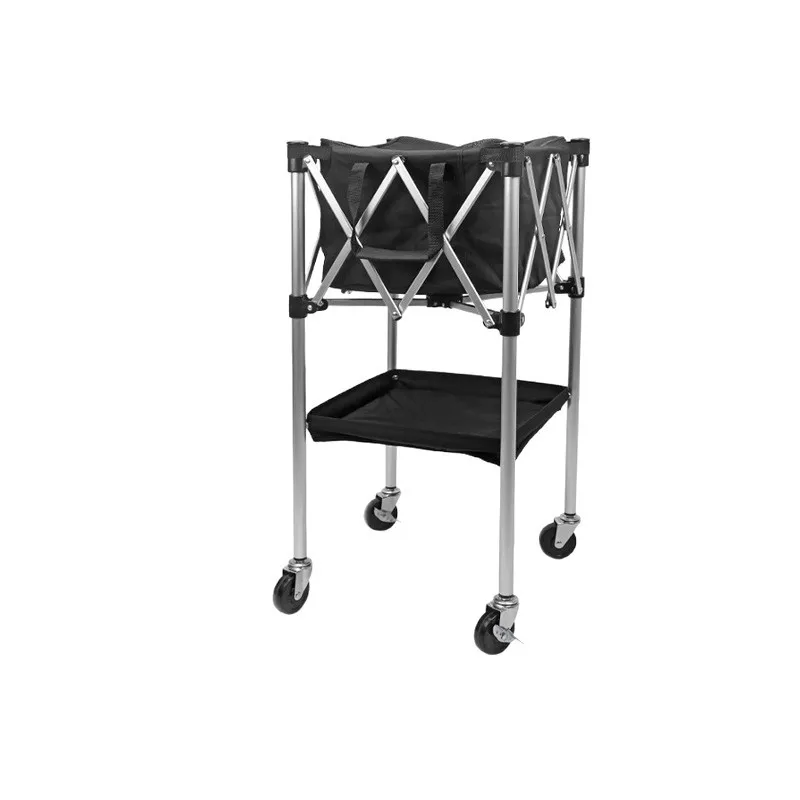 Portable foldable aluminum alloy basket tennis cart without bottom plate special tennis frame can be folded