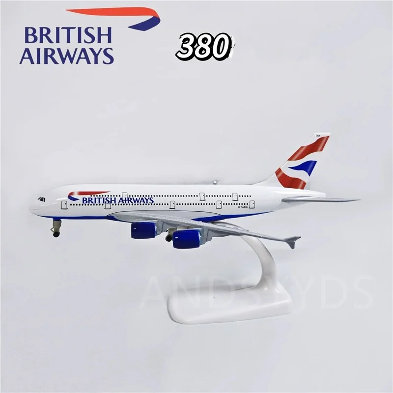 20cm British Airways A380 Model Plane Metal 1/400 Scale Toy Planes Collected Gift By Aviation Collectible Aircraft