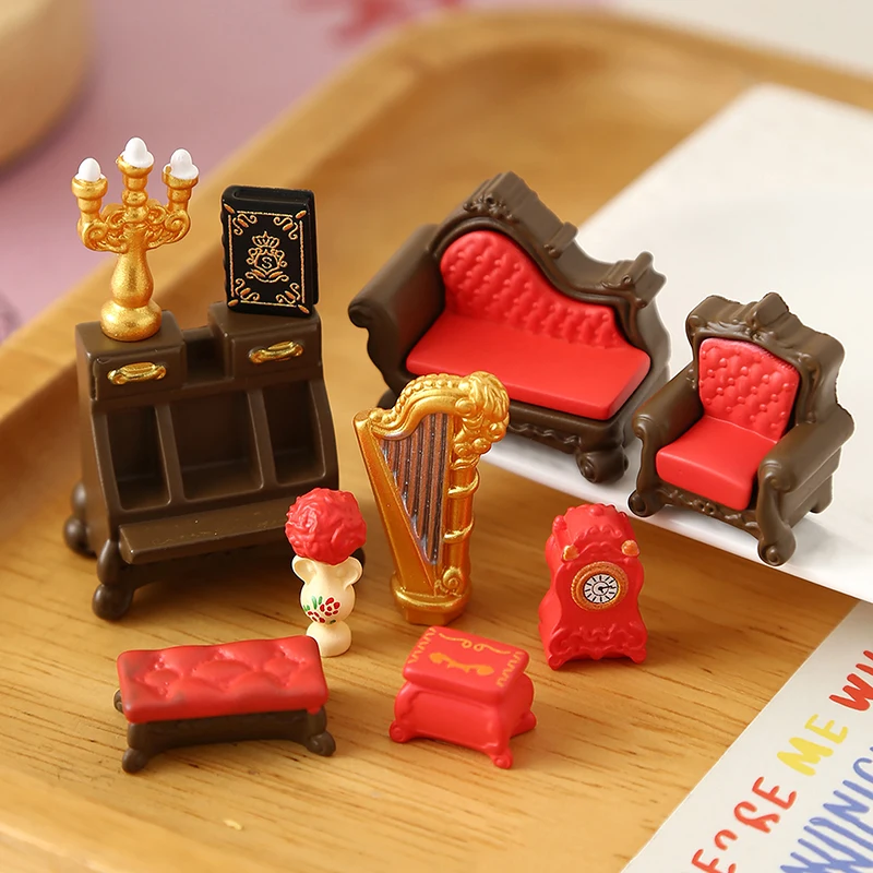 1/12 Dollhouse Furniture Simulation Model; Mini Living Room Set; Pretend Play Toy Ornament.