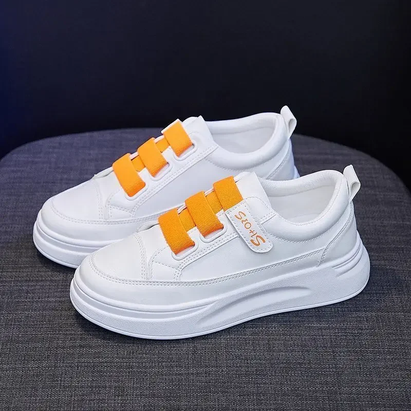 

2025 Spring Autumn Women's White Sneakers High Top Magic Velcro Design Student Centric Sporty Styles Trendy Affordable​