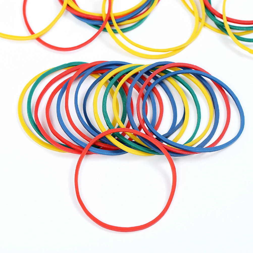 

1 set Colorful Rubber Bands High Elasticity Thick Colored Bands Household Office Tools Versatile Hair Fixing Storage for Daily