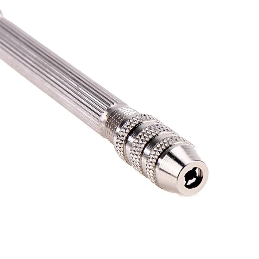 Broca de mano para manualidades PCB, 0,5-3,2mm, 105mm/4,13 pulgadas, Mini taladro de mano, joyería plateada, plástico, bonito