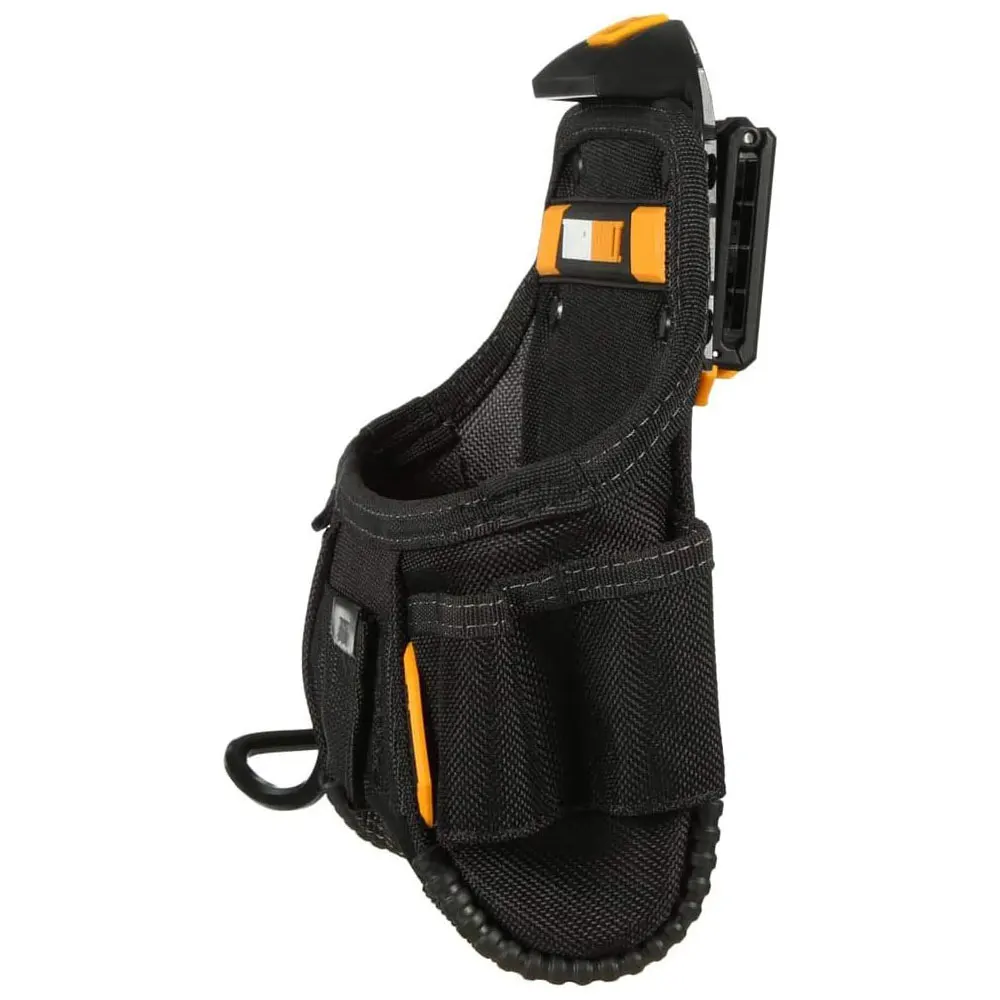 1pc TOUGHBUILT  Project Pouch/Hammer Loop Black with ClipTech and rugged 6-layer rivet-reinforced construction tool storage