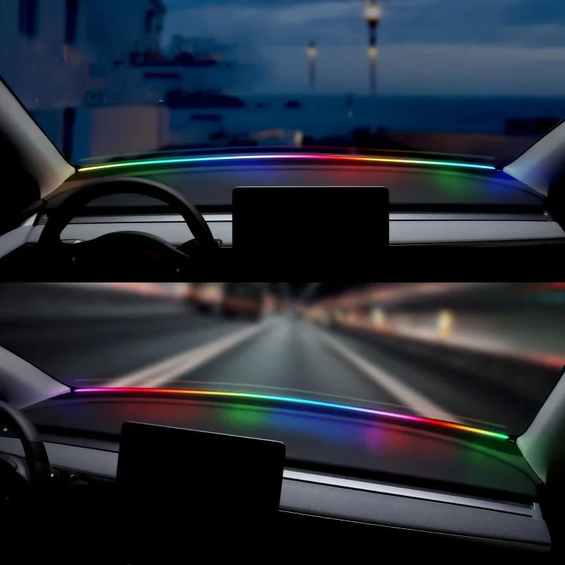 لمرسيدس بنز CLA CLB CLE CLS GLA GLC GLE A B C E S EQA EQC EQB أضواء السيارة على وحدة التحكم المركزية للسيارة LED RGB ديكور