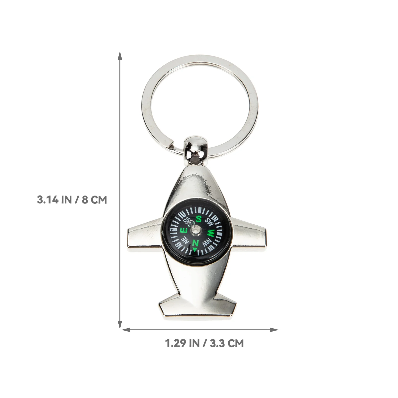 3 Pcs Compass Keychain Trim Rings for Car Keys Fob Pendant Decoration Gift Keyring Mini